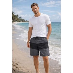 CSG Board Shorts Men's 32 Swim Trunks Quick Dry Colorblock Unlined